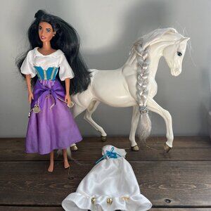 Vintage Gypsy Magic Horse The Hunchback of Notre Dame Disney & Esmeralda Barbie